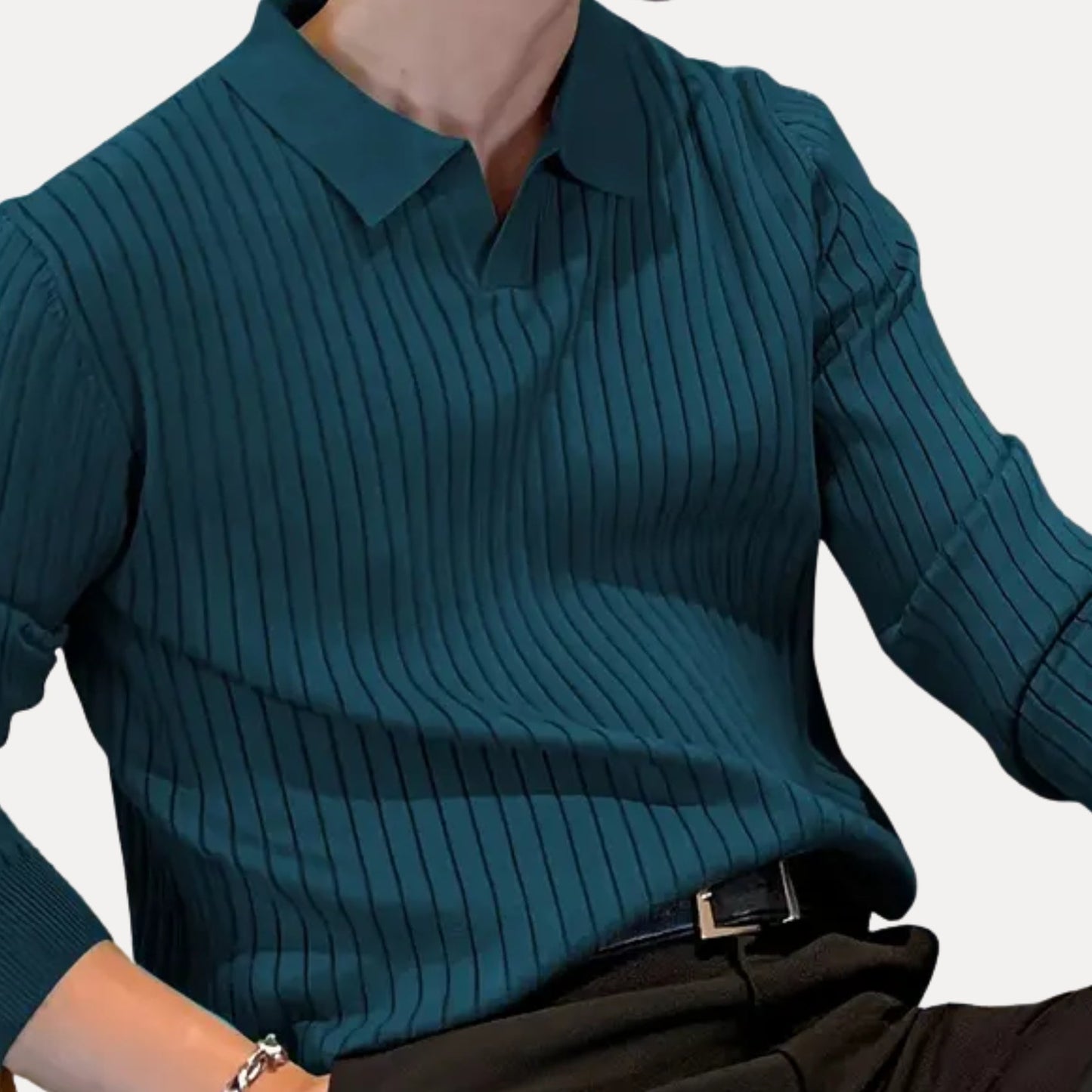 Novae Stripe Knit Polo