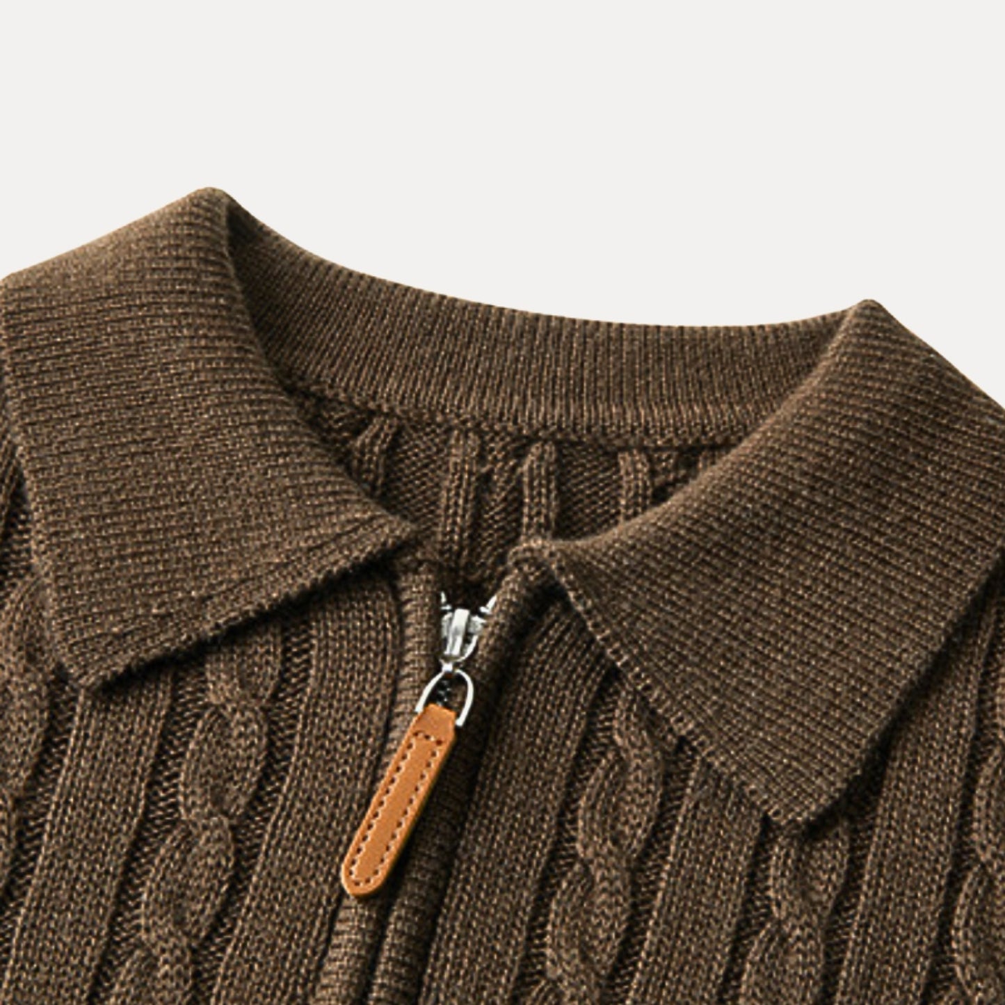 Novae 100% Wool Zip Up Sweater