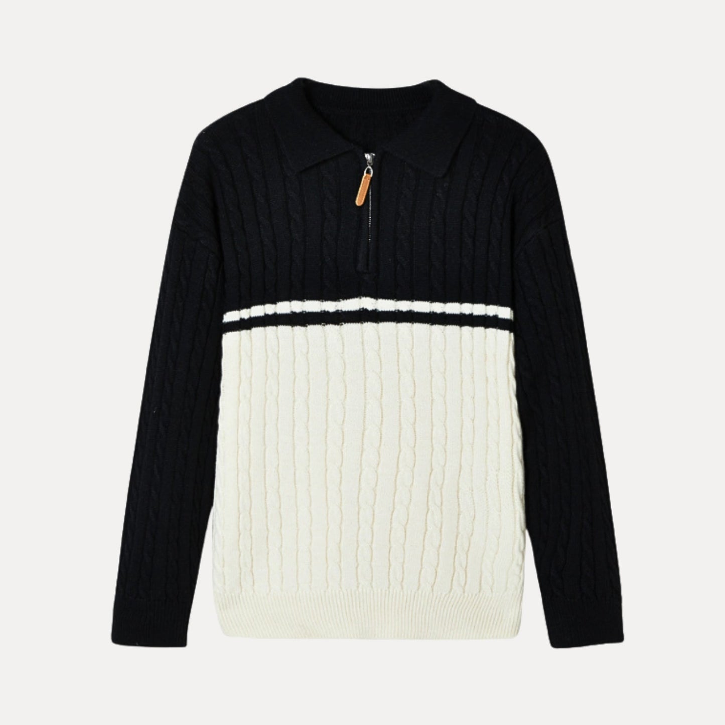 Novae 100% Wool Zip Up Sweater