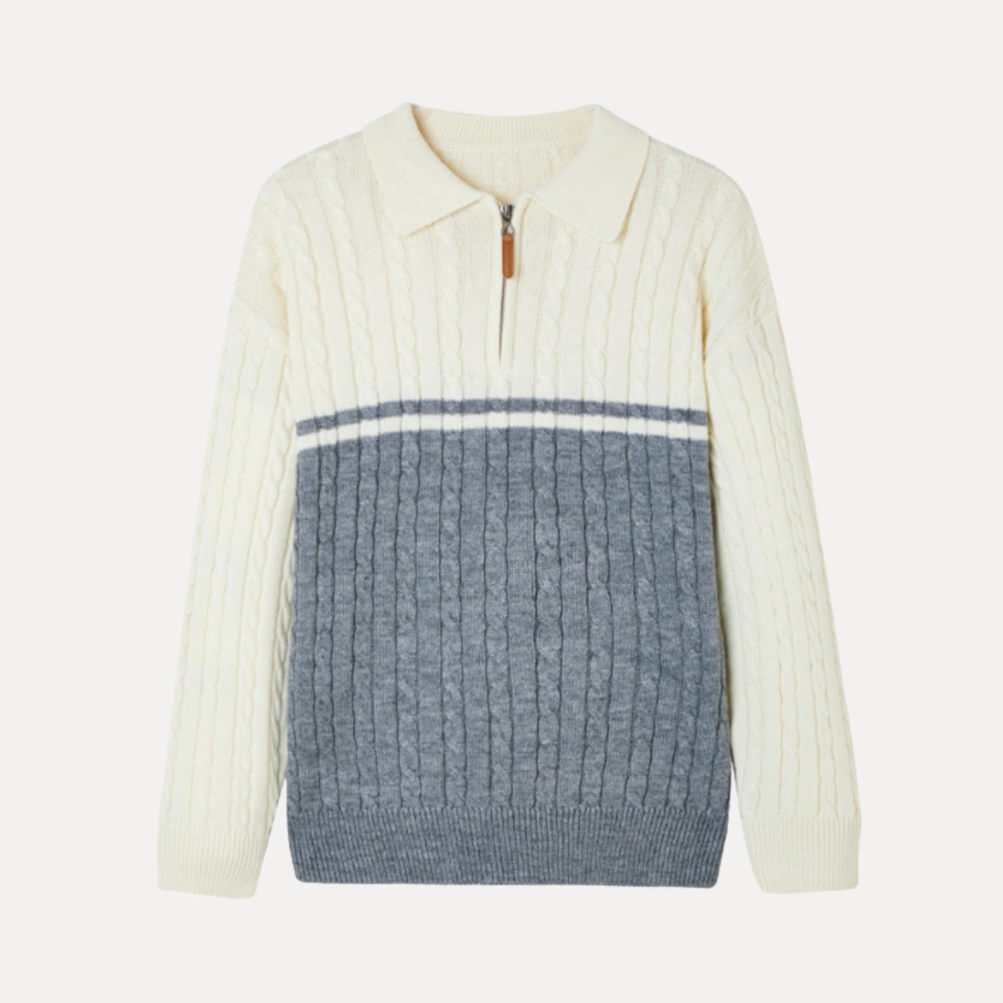 Novae 100% Wool Zip Up Sweater