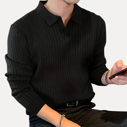 Novae Stripe Knit Polo