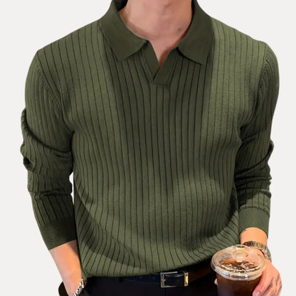 Novae Stripe Knit Polo