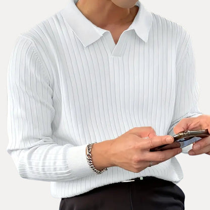 Novae Stripe Knit Polo