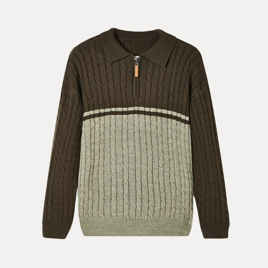 Novae  100% Wool Zip Up Sweater