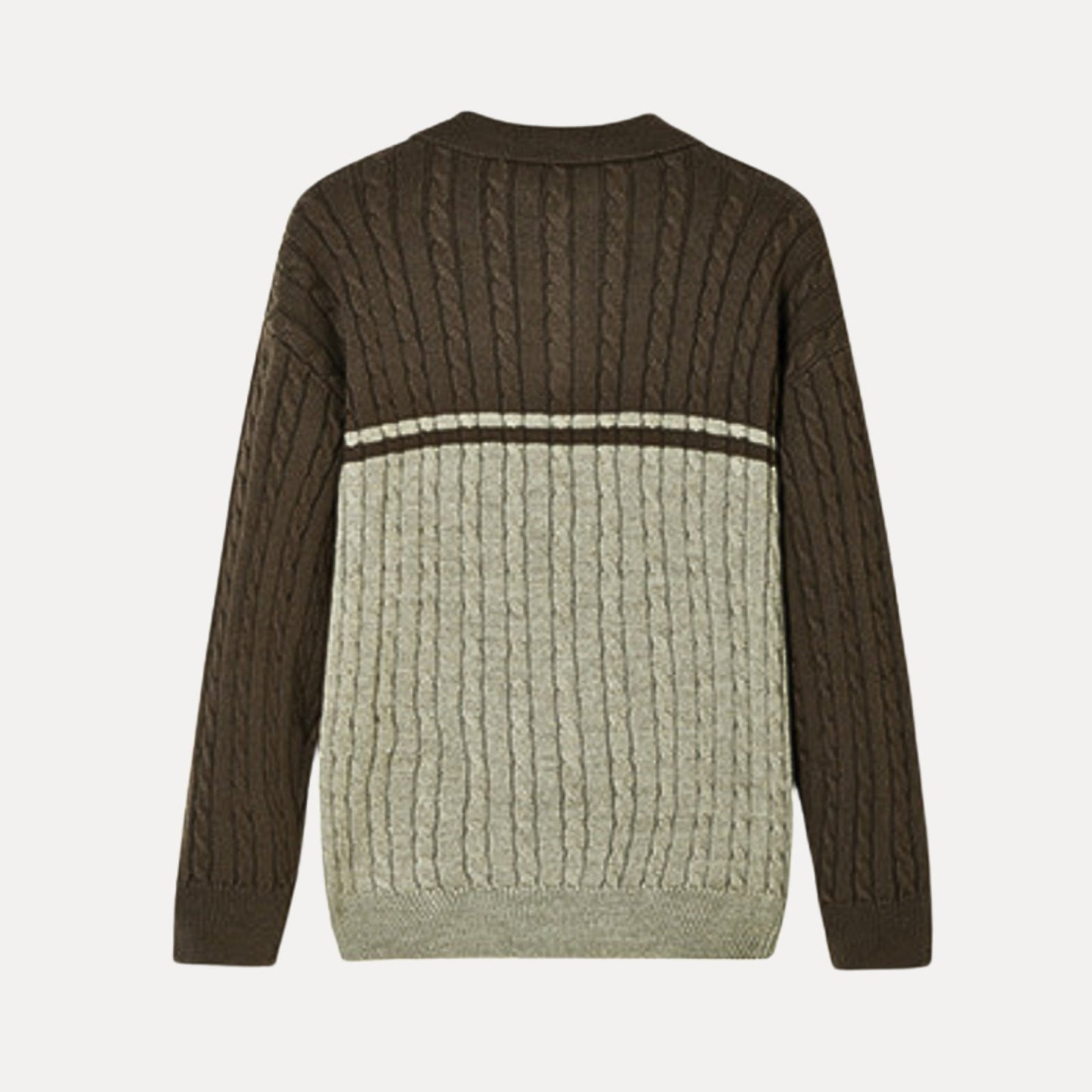 Novae  100% Wool Zip Up Sweater